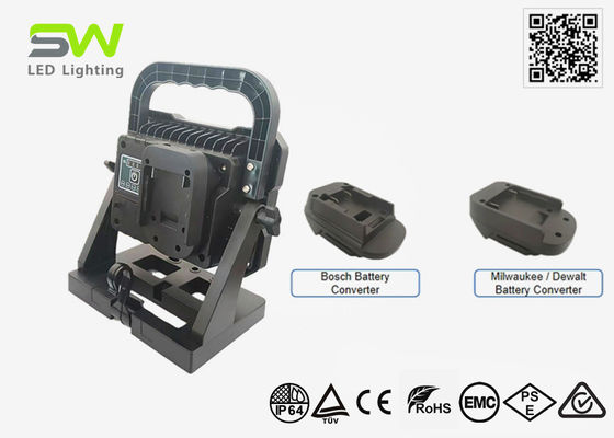 Draagbare 18V Ryobi Dewalt Batterijgestookte werklamp 50W 5000 lumen