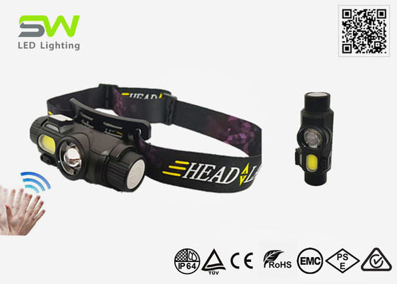Versatile touchless sensor geactiveerde hoofdlamp met magnetische staart COB Flood Beam