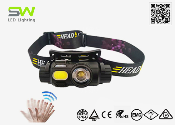 Versatile touchless sensor geactiveerde hoofdlamp met magnetische staart COB Flood Beam