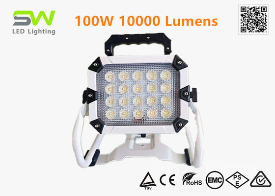 100W 10000 Lumens 18V Power Tool Batterij aangedreven werk licht met metalen stand